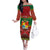 Tonga Christmas Family Matching Off Shoulder Long Sleeve Dress and Hawaiian Shirt Coat of Arms and Map Beautiful Merry Xmas Snowflake LT03 Mom's Dress Red - Polynesian Pride