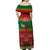 Tonga Christmas Off Shoulder Maxi Dress Coat of Arms and Map Beautiful Merry Xmas Snowflake LT03 - Polynesian Pride