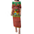 Tonga Christmas Puletasi Coat of Arms and Map Beautiful Merry Xmas Snowflake LT03 Long Dress Red - Polynesian Pride