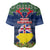 Niue Christmas Baseball Jersey Coat of Arms and Map Beautiful Merry Xmas Snowflake LT03 - Polynesian Pride