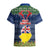 Niue Christmas Hawaiian Shirt Coat of Arms and Map Beautiful Merry Xmas Snowflake LT03 - Polynesian Pride