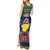 Niue Christmas Tank Maxi Dress Coat of Arms and Map Beautiful Merry Xmas Snowflake LT03 - Polynesian Pride