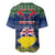 Personalised Niue Christmas Baseball Jersey Coat of Arms and Map Beautiful Merry Xmas Snowflake LT03 - Polynesian Pride