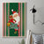 Kiribati Christmas Canvas Wall Art Santa With Gift Bag Behind Ribbons Seamless Green Maori LT03 - Polynesian Pride