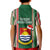 Kiribati Christmas Kid Polo Shirt Santa With Gift Bag Behind Ribbons Seamless Green Maori LT03 - Polynesian Pride