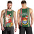 Kiribati Christmas Men Tank Top Santa With Gift Bag Behind Ribbons Seamless Green Maori LT03 - Polynesian Pride