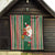 Kiribati Christmas Quilt Santa With Gift Bag Behind Ribbons Seamless Green Maori LT03 - Polynesian Pride