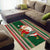 Custom Kiribati Christmas Area Rug Santa With Gift Bag Behind Ribbons Seamless Green Maori LT03 - Polynesian Pride