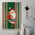 Custom Kiribati Christmas Canvas Wall Art Santa With Gift Bag Behind Ribbons Seamless Green Maori LT03 - Polynesian Pride