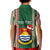 Custom Kiribati Christmas Kid Polo Shirt Santa With Gift Bag Behind Ribbons Seamless Green Maori LT03 - Polynesian Pride