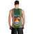 Custom Kiribati Christmas Men Tank Top Santa With Gift Bag Behind Ribbons Seamless Green Maori LT03 - Polynesian Pride