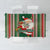 Custom Kiribati Christmas Tablecloth Santa With Gift Bag Behind Ribbons Seamless Green Maori LT03 Green - Polynesian Pride