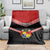 Tonga Blanket Tonga Coat of Arms with Seamless Tapa Ngatu Pattern LT03 - Polynesian Pride