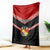 Personalised Tonga Blanket Tonga Coat of Arms with Seamless Tapa Ngatu Pattern LT03 Black - Polynesian Pride