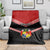 Personalised Tonga Blanket Tonga Coat of Arms with Seamless Tapa Ngatu Pattern LT03 - Polynesian Pride