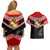 Personalised Tonga Couples Matching Off Shoulder Short Dress and Hawaiian Shirt Tonga Coat of Arms with Seamless Tapa Ngatu Pattern LT03 - Polynesian Pride