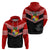 Personalised Tonga Hoodie Tonga Coat of Arms with Seamless Tapa Ngatu Pattern LT03 - Polynesian Pride