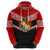 Personalised Tonga Hoodie Tonga Coat of Arms with Seamless Tapa Ngatu Pattern LT03 - Polynesian Pride