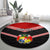 Personalised Tonga Round Carpet Tonga Coat of Arms with Seamless Tapa Ngatu Pattern LT03 - Polynesian Pride