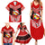 Tonga Christmas Family Matching Summer Maxi Dress and Hawaiian Shirt Tongan Coat of Arms Santa With Ngatu Pattern Christmas Red Style LT03 - Polynesian Pride