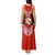 Tonga Christmas Tank Maxi Dress Tongan Coat of Arms Santa With Ngatu Pattern Christmas Red Style LT03 - Polynesian Pride