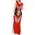 Tonga Christmas Tank Maxi Dress Tongan Coat of Arms Santa With Ngatu Pattern Christmas Red Style LT03 - Polynesian Pride