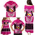 Tonga Christmas Family Matching Puletasi Dress and Hawaiian Shirt Tongan Coat of Arms Santa With Ngatu Pattern Christmas Pink Style LT03 - Polynesian Pride