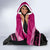 Tonga Christmas Hooded Blanket Tongan Coat of Arms Santa With Ngatu Pattern Christmas Pink Style LT03 - Polynesian Pride