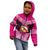 Tonga Christmas Kid Hoodie Tongan Coat of Arms Santa With Ngatu Pattern Christmas Pink Style LT03 - Polynesian Pride