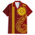 Tonga Ha'apai High School Family Matching Off Shoulder Short Dress and Hawaiian Shirt Ngatu and Maori Ethnic Tribal Pattern LT03 Dad's Shirt - Short Sleeve Red - Polynesian Pride