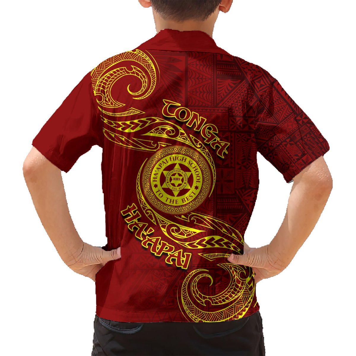 Tonga Ha'apai High School Hawaiian Shirt Ngatu and Maori Ethnic Tribal Pattern LT03 - Polynesian Pride