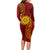 Tonga Ha'apai High School Long Sleeve Bodycon Dress Ngatu and Maori Ethnic Tribal Pattern LT03 - Polynesian Pride