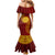 Tonga Ha'apai High School Mermaid Dress Ngatu and Maori Ethnic Tribal Pattern LT03 - Polynesian Pride