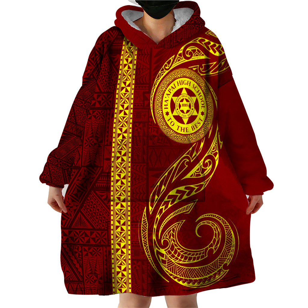 Tonga Ha'apai High School Wearable Blanket Hoodie Ngatu and Maori ...