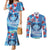 Hawaiian Dolphin Love Couple - Ocean Heart Couples Matching Mermaid Dress and Long Sleeve Button Shirt