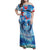 Hawaiian Dolphin Love Couple - Ocean Heart Family Matching Off Shoulder Maxi Dress and Hawaiian Shirt