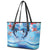 Hawaiian Dolphin Love Couple - Ocean Heart Leather Tote Bag