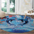 Hawaiian Dolphin Love Couple - Ocean Heart Round Carpet