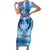 Hawaiian Dolphin Love Couple - Ocean Heart Short Sleeve Bodycon Dress