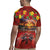 Hawaiian Turtle Love Couple Rugby Jersey Ocean Serenade - Honu Honi Ihu with Hibiscus and Romantic Sunset Red Color