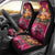 Hawaiian Turtle Love Couple Car Seat Cover Ocean Serenade - Honu Honi Ihu with Hibiscus and Romantic Sunset Pink Color