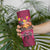 Hawaiian Turtle Love Couple Skinny Tumbler Ocean Serenade - Honu Honi Ihu with Hibiscus and Romantic Sunset Pink Color