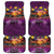 Hawaiian Turtle Love Couple Car Mats Ocean Serenade - Honu Honi Ihu with Hibiscus and Romantic Sunset Purple Color