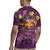 Hawaiian Turtle Love Couple Rugby Jersey Ocean Serenade - Honu Honi Ihu with Hibiscus and Romantic Sunset Purple Color