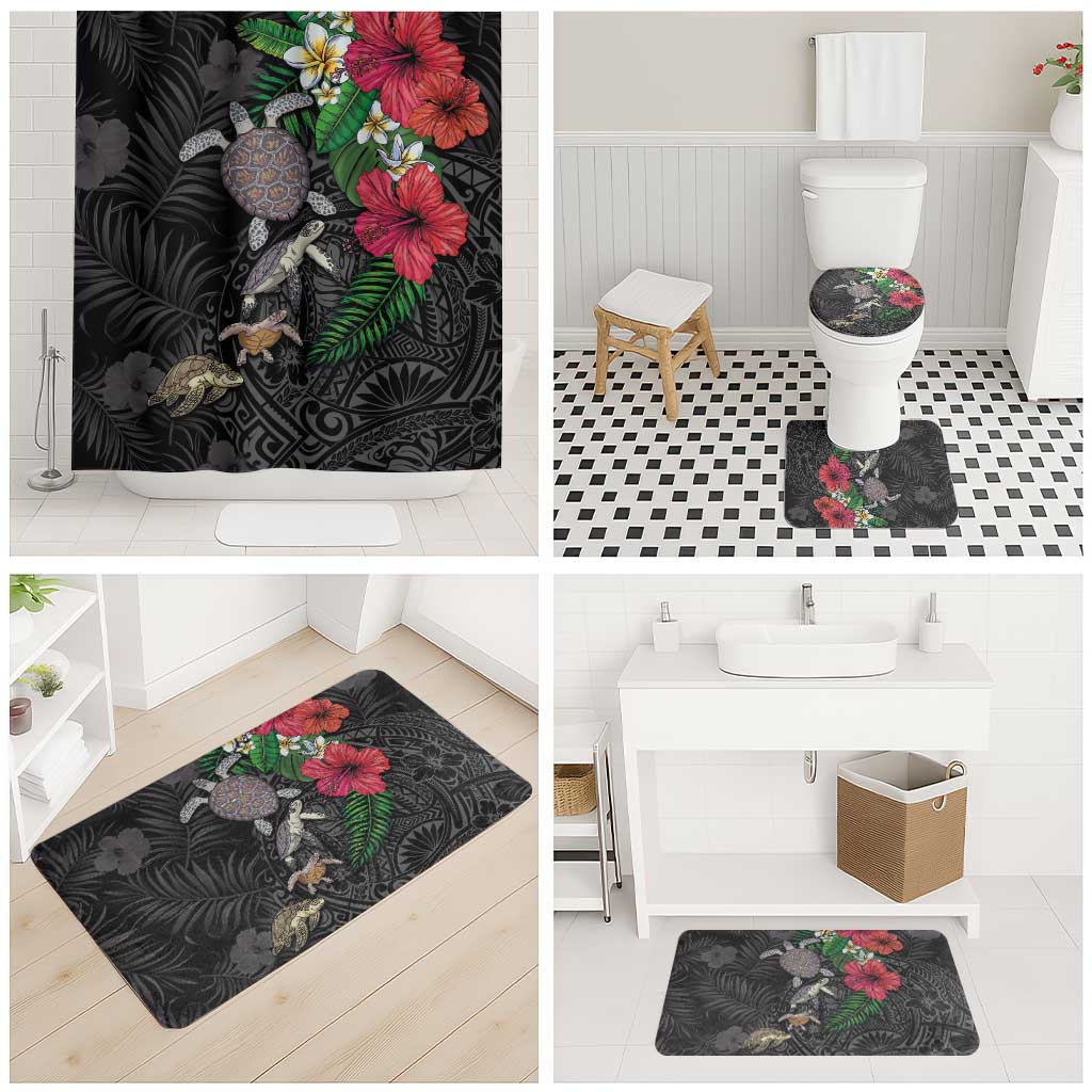 Hawaiian Tropical Plants and Turtles Bathroom Set Polynesian Art Motifs LT03 - Polynesian Pride