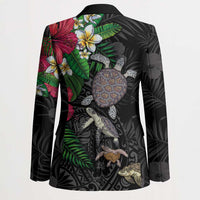 Hawaiian Tropical Plants and Turtles Blazer Polynesian Art Motifs LT03 - Polynesian Pride