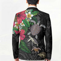 Hawaiian Tropical Plants and Turtles Blazer Polynesian Art Motifs LT03 - Polynesian Pride