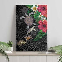 Hawaiian Tropical Plants and Turtles Canvas Wall Art Polynesian Art Motifs LT03 - Polynesian Pride