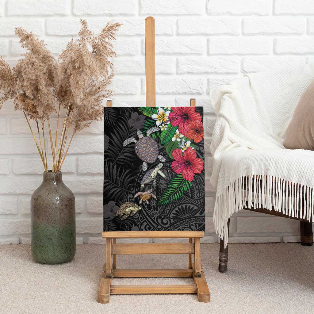 Hawaiian Tropical Plants and Turtles Canvas Wall Art Polynesian Art Motifs LT03 - Polynesian Pride