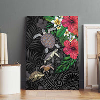 Hawaiian Tropical Plants and Turtles Canvas Wall Art Polynesian Art Motifs LT03 - Polynesian Pride